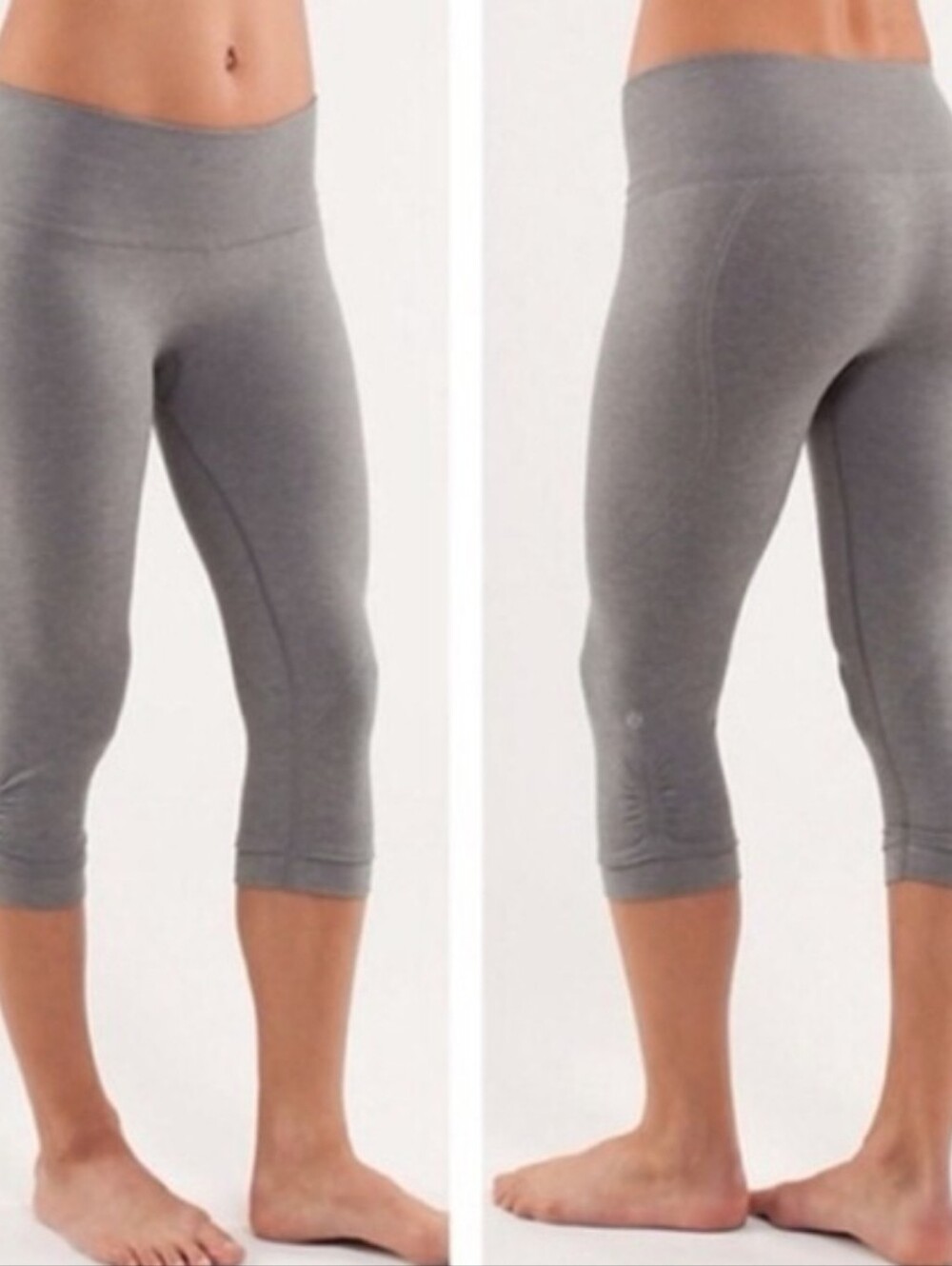 lululemon athletica Cropped In The Flow Leggings Womens 4 Gray